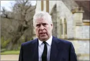  ?? ASSOCIATED PRESS FILE PHOTO ?? Britain’s Prince Andrew speaks during a television interview at the Royal Chapel of All Saints at Royal Lodge, Windsor, England.