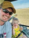  ?? ?? Joe Everett said his young daughter, Addison, is already developing an interest in farming with her dad.