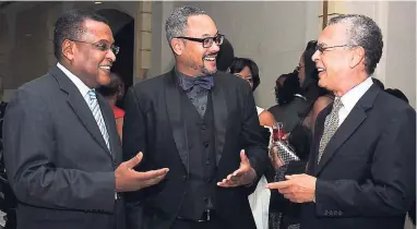  ??  ?? From left: Director of Tourism Paul Pennicook; Managing Director of The Gleaner Company (Media) Limited Christophe­r Barnes, and Basil Smith of Basil Smith and Company.