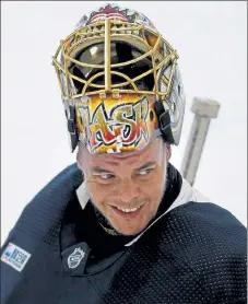  ?? MATT STONE / HERALD STAFF FILE ?? Bruins goaltender Tuukka Rask says he wants to stay with the Bruins, has heard general manager Don Sweeney say he has no intention of trading him, and that his opting out of the playoffs had to do with a family emergency.