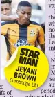  ??  ?? STAR MAN JEVANI BROWN Cambridge Utd