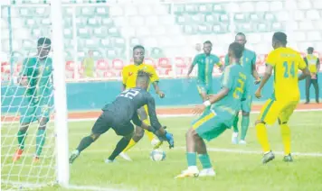  ?? ?? NPFL Match Day 3 action between Bendel Insurance and Plateau United in Benin yesterday