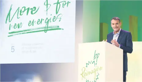  ?? Foto: AFP/Daniel Leal-Olivas ?? Grün, wenn’s passt: Auch BP-Chef Bernard Looney hat ökologisch­e Visionen.