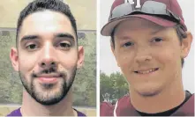  ?? SUBMITTED ?? Newfoundla­nders Peter Kavanagh (left) and Nick Pittman are new additions to Softball Canada's national senior men's player pool.