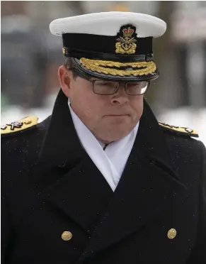  ?? ADRIAN WYLD / THE CANADIAN PRESS ?? The defence team for Vice-Admiral Mark Norman has been given copies of the notes taken by Crown prosecutor­s when meeting with government lawyers.