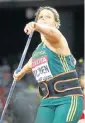  ??  ?? IN THE MIX: Sunette Viljoen is in today's javelin final