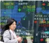  ?? AP ?? Japan’s stock market inched down on Thursday. —