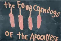  ?? Live Worms Gallery ?? North Beach artist Richard Anderson, known as “Momo,” infused his work with puns and whimsical observatio­ns.