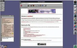  ??  ?? Nextstep running the Omniweb browser, which arrived on the scene much later.