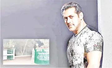  ??  ?? Salman's in legal soup again, this time involving illegal constructi­on at his family's farmhouse in Panvel (inset).