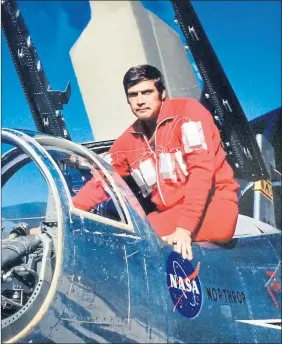  ?? ?? Six Million Dollar Man Lee Majors in 1974 in the cockpit of the M2-F2, whose crash inspired the movie and long-running TV show