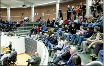  ?? NEWS PHOTO BRENDAN MILLER ?? Linnsie Clark attend a Council Committee of the Whole Meeting in council chambers at City Hall Monday evening. More than 80 members of the public were in attendance supporting Clark.