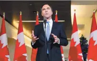  ?? SEAN KILPATRICK LA PRESSE CANADIENNE ?? Le ministre des Finances Bill Morneau