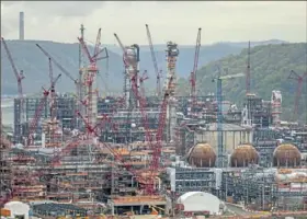  ?? Andrew Rush/Post-Gazette ?? Work continues on the Shell Chemical Appalachia cracker plant on May 14 in Potter Township.