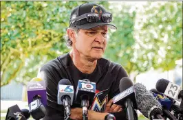  ?? RICHARD GRAULICH / THE PALM BEACH POST ?? Manager Don Mattingly says he appreciate­s to challenge of leading a young team. “You get to teach. You get to develop,” he says.