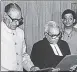  ?? HT FILE ?? Justice Sachar (right) being sworn in as chief justice of Delhi HC.