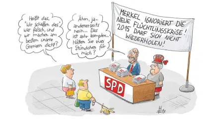  ??  ?? SPD: Wahlkampf-Winnerthem­a gefunden?