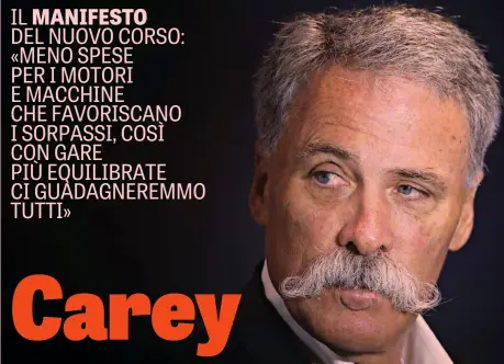  ?? AP ?? GUIDA DA GENNAIO Chase Carey, 63 anni, è nato a New York nel 1954. Laureato ad Hamilton, master ad Harvard, dal 23 gennaio guida la F.1