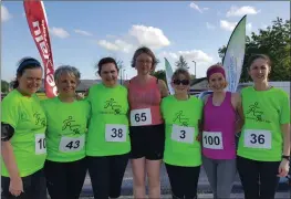  ??  ?? Gretta O’Harte, Barbara Gilroy, Aileen Morrison, Heather Phibbs, Ann Guilfoyle, Josephine Farrell and Corina Keady at the women’s 5k series race.