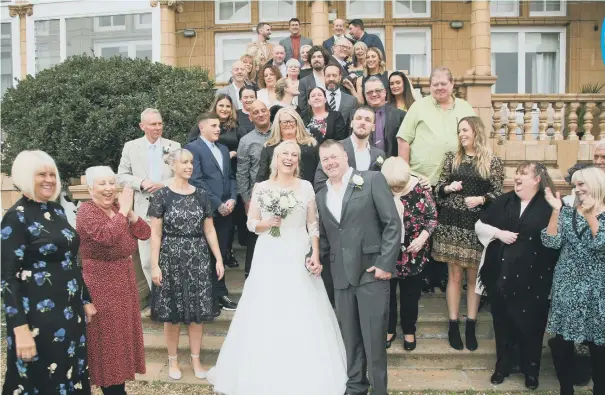  ?? All pictures: Naomi Lloyd Wedding Photograph­y. ?? FAMILY OCCASION
Leah and Steve celebrated with a small crowd at The Queens Hotel.