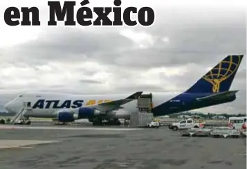  ?? |CORTESÍA GP DE MÉXICO ?? El Boeing 747 pisó suelo azteca la mañana de este lunes y en los siguientes días llegarán más.