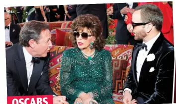  ?? ?? OSCARS
Vanity Fair fun: Joan with husband Percy, left, and Tom Ford