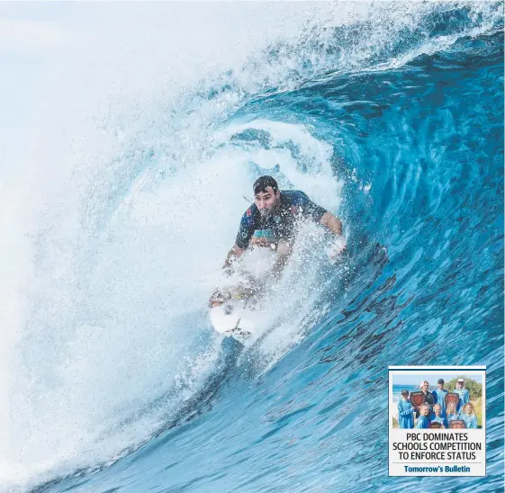  ?? Picture: WSL ?? Gold Coast’s Joel Parkinson has advanced directly to Round 3 of the Tahiti Pro Teahupo'o as he winds down towards retirement.