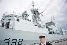  ?? CP PHOTO ?? Canada’s navy warship HMCS Winnipeg sits dockside in Vancouver. The Defence Department says inadequate ventilatio­n, poor maintenanc­e and old equipment has led to the buildup of potentiall­y hazardous airborne mould aboard Canada’s most advanced warships.