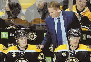  ?? StaFF PHOtO by CHrIStOPHe­r eVaNS ?? ONE AND NOT DONE: After picking up a win Thursday night in his debut as coach, Bruce Cassidy and the Bruins will look to keep the momentum going when they host the Vancouver Canucks today at the Garden.