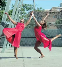  ??  ?? FLATFOOT Dance company dancers Jabu Siphika and Zinhle Nzama. The company presents ‘Busy Seeing Red’, at the KZNSA Gallery next week.