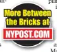  ?? More Between the Bricks at NYPOST.COM ??