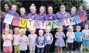  ??  ?? The Village Nursery in Haslingden was rated ‘outstandin­g’ by Ofsted