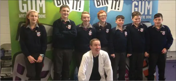  ??  ?? Pictured are local students from Ardee participat­ing in the actor-led workshop that visited their schools.