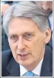  ??  ?? ‘Rebuff’...Philip Hammond