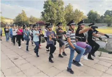  ?? FOTO: OCTAVIO INZUNZA ?? La banda de guerra Pegasos cerró su intensa etapa de prácticas.