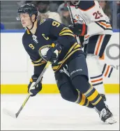 ?? JEFFREY T. BARNES — THE ASSOCIATED PRESS ?? Buffalo Sabres forward Jack Eichel would be a big catch for the Kings, but he would not come cheap.