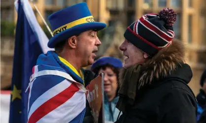  ??  ?? With the country bitterly divided: ‘Only a Labour government would end the Brexit crisis by taking the decision back to the people.’ Photograph: Jack Taylor/Getty Images