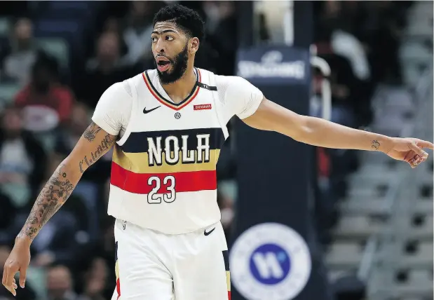  ?? CHRIS GRAYTHEN / GETTY IMAGES ?? The Toronto Raptors are in the conversati­on as a potential suitor for New Orleans star Anthony Davis, the hottest commodity in the trade market.