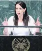  ?? PHOTO: REUTERS ?? Positivity . . . New Zealand Prime Minister Jacinda Ardern speaks of kindness and collectivi­sm during her speech to the United Nations General Assembly in New York yesterday.