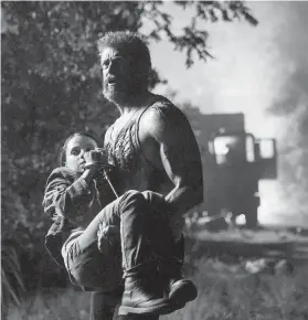  ?? TWENTIETH CENTURY FOX ?? Dafne Keen and Hugh Jackman in a scene from Logan.