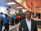  ?? SUBMITTED PHOTO ?? Owner Jolly Sikka greeted guests on opening day at Steak ’n Shake in Jeffersonv­ille, West Norriton.