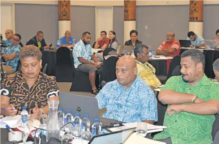  ??  ?? Senior officials of the Ministry of Agricultur­e during the Strategic Developmen­t Plan workshop at the Tanoa Internatio­nal Hotel in Nadi