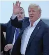  ?? - Reuters ?? SPELLING OUT: US President Donald Trump speaks to reporters as he arrives aboard Air Force One from Singapore at Joint Base Andrews, Maryland, US June 13, 2018.