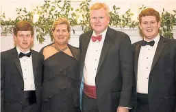  ?? ?? Big-spending, private jet-flying, opioid-addicted attorney Alex Murdaugh is pictured here with son Paul and wife Maggie (from left, both of whom he’d later murder) and elder son Buster (right).