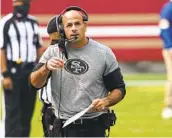  ?? TONY AVELAR AP ?? Robert Saleh, 49ers defensive coordinato­r, agreed to become head coach of the Jets Thursday night.