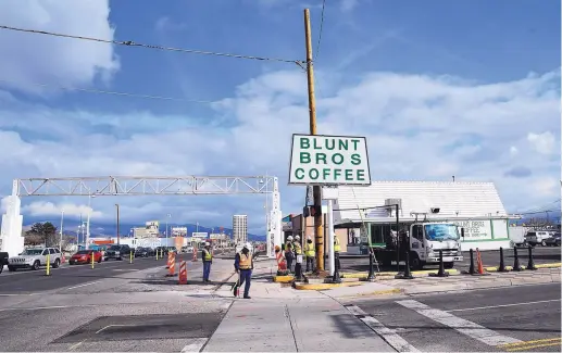  ?? ADOLPHE PIERRE-LOUIS/JOURNAL ?? The owner of Blunt Bros. Coffee said business at his 4400 Central SE location has improved since Albuquerqu­e Rapid Transit constructi­on started.