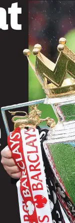 ??  ?? True winner: Sir Alex Ferguson shows off the 2013 Premier League trophy