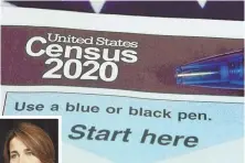  ?? Staff file photo, left, by angela rowlings ?? SPEAKING OUT: Massachuse­tts Attorney General Maura Healey, left, is among a group fighting a citizenshi­p question on the census, above.