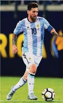  ?? Rex Features ?? Lionel Messi has returned to Argentina ahead of World Cup qualifiers against Uruguay and Venezuela. Argentina sit third in the 10-team South American qualifying group.