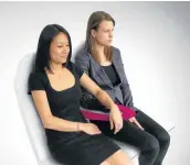  ??  ?? SPACE INVADERS: Double-decker ‘paperclip’ armrests can ease friction on planes